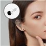 Lot de 200 paires de bouchons d'oreilles octogonaux en plastique transparent pour femme - Support de boucles d'oreilles en silic