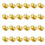 Lot de 24 bouchons d'oreilles en métal doré pour boucles d'oreilles - Pièces de rechange pour boucles d'oreilles - Design papill