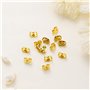 Lot de 24 bouchons d'oreilles en métal doré pour boucles d'oreilles - Pièces de rechange pour boucles d'oreilles - Design papill