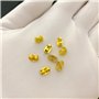 Lot de 24 bouchons d'oreilles en métal doré pour boucles d'oreilles - Pièces de rechange pour boucles d'oreilles - Design papill