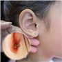 Lot de 24 bouchons d'oreilles en métal doré pour boucles d'oreilles - Pièces de rechange pour boucles d'oreilles - Design papill