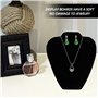 NyxSeat Lot de 2 présentoirs pour boucles d'oreilles et colliers - Tableau d'exposition floqué noir - Accessoires d'exposition d