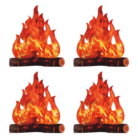 Lot de 4 décorations de fête flamme