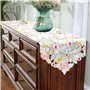 1 Morceau De Drapeau De Table Brodé De Marguerites, Drapeau De Table Floral Élé, Décoration De La Maison, Accessoires De Table À