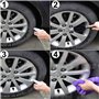Moyeu de roue de voiture Jante Pneu Scrub Brosse Poignée pratique hub à laver brosses de nettoyage pour auto Camion Moto Bike à 