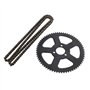 Sharplace Chaîne 25H/136 Links et Pignon 68 Dents pour Mini Scooter ATV, Quad de Vélo de Poche de 49CC