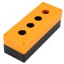 Boîte de Commutateur 22mm Cas Protecteur de Boîte de Bouton Poussoir de Quatre Trous Imperméable(Jaune)