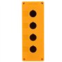 Boîte de Commutateur 22mm Cas Protecteur de Boîte de Bouton Poussoir de Quatre Trous Imperméable(Jaune)