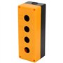 Boîte de Commutateur 22mm Cas Protecteur de Boîte de Bouton Poussoir de Quatre Trous Imperméable(Jaune)