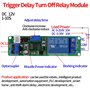 Module de minuterie, Délai de temporisation réglable DC 12V Désactiver la temporisation du module Relais temporisé 1~10sec Haute