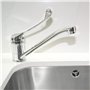 GOLDMAN SERVICE | Robinet Gérontologique Monocommande levier coudé long. Pour usage médical et sanitaire dans les hôpitaux, les 