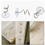 Tiardey 30 pièces Clou de Torsion Fixe en Acier Inoxydable tête Transparente Aiguille en Spirale Bricolage à la Main Couverture 
