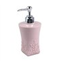 Distributeurs de Savon Moussant Rechargeable Pompe à Savon pour Voyag Style Européen 400ml - Fond carré rose