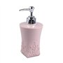 Distributeurs de Savon Moussant Rechargeable Pompe à Savon pour Voyag Style Européen 400ml - Fond carré rose