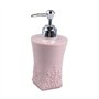 Distributeurs de Savon Moussant Rechargeable Pompe à Savon pour Voyag Style Européen 400ml - Fond carré rose