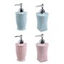 Distributeurs de Savon Moussant Rechargeable Pompe à Savon pour Voyag Style Européen 400ml - Fond carré rose