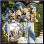 sourcing map Miroir Boule, 8 pouce Réfléchissant Boules avec Accroché Anneau Or Tone pour DJ Club Scène Mariage Vacances Bar Fêt