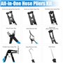AXILYZE 9pcs Ensemble de pinces à longue portée pour colliers de serrage de fils automobiles, pour les flexibles de carburant, d