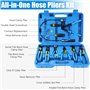 AXILYZE 9pcs Ensemble de pinces à longue portée pour colliers de serrage de fils automobiles, pour les flexibles de carburant, d