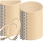 FUNSUEI Lot de 30 cercles à broder ronds en bambou de 18 cm