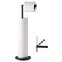 AIQII Porte-papier toilette debout en acier inoxydable 304 - 17 x 56