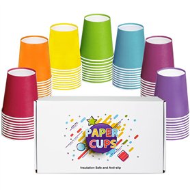 ENSINE Gobelet carton jetable pour café et jus de fruit 70PCS 250ml