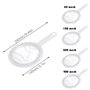 MytaYt 4 Pièces Filtre Alimentaire 80/100/200/400 Mesh Tamis de Cuisine Passoire à Mailles Fines Filtre à Mailles Fines avec Poi
