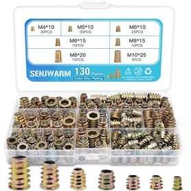 130pcs écrou inserts amers