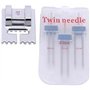 1 lot d'aiguilles doubles extensibles pour machine à coudre Brother