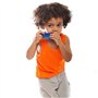 Jzhen 2Pcs Harmonica Enfants, Instrument À Vent Harmonica dans Jouet Harmonica 10 Trous en Plastique, Bleu et Rose