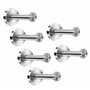 Jzhen 6 Pcs Patère Murale INOX Crochets Porte Manteau