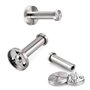 Jzhen 6 Pcs Patère Murale INOX Crochets Porte Manteau,Baguette de Bain Peignoir, Nickel Brossé