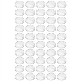 Lot de 50 patins de protection et anti-bruit en caoutchouc transparent pour portes de placard