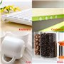 Lot de 50 patins de protection et anti-bruit en caoutchouc transparent pour portes de placard, cuisine, salle de bain, bureau - 