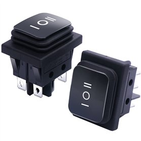 Taiss 2 pièces Interrupteur à Bascule 3 positions Étanche ON/Off/ON DPST 6 broches Commutateur à bascule 16A 250V 20A 125V AC po