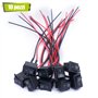 Taiss/10 pièces Interrupteur à Bascule ON/OFF SPST 2 broches 2 positions Commutateur à bascule 6A 250V AC pour Voiture Camion Ba
