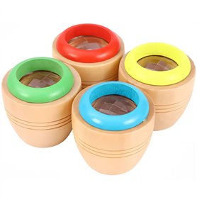 OFKPO 4 Pcs Mini kaléidoscope en Bois Magical