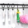 Antirouille Anneaux de Rideaux avec Pinces Metal Rideau Clips Crochet - Noir