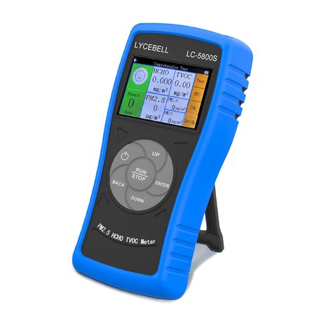 Testeur de qualité de l'air Domestique 3 en 1 pour la Surveillance des PM2.5 PM10 TVOC HCHO avec température et humidité