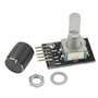 WMYCONGCONG Lot de 5 modules d'encodeur rotatifs KY-040 avec capuchon à bouton + 120 fils de démarrage multicolores pour platine
