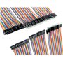 WMYCONGCONG Lot de 5 modules d'encodeur rotatifs KY-040 avec capuchon à bouton + 120 fils de démarrage multicolores pour platine