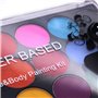 Palette professionnelle non toxique de 15 couleurs lavable avec brosse pour
