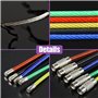 Swpeet 45 pcs Fil Métal Porte-clés kit, 5 couleurs et 3 tailles câble Porte-clés Porte-clés 2 mm avec fixation en acier inoxydab