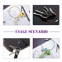 Swpeet 45 pcs Fil Métal Porte-clés kit, 5 couleurs et 3 tailles câble Porte-clés Porte-clés 2 mm avec fixation en acier inoxydab