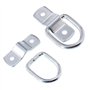Swpeet Lot de 6 ancrages d'arrimage en Acier Inoxydable avec Anneau en D de 0,6 cm pour Charges sur camions, remorques, Bateaux,