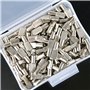Lot de 150 supports d'étagère de 5 mm, en forme de cuillère nickelée, parfaits pour armoire, centres de divertissement