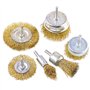 Swpeet Lot de 6 brosses métalliques avec revêtement en laiton avec tige de 6