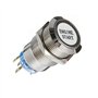 Mintice 19mm Bleu LED 12V Interrupteur à Bascule Bouton Poussoir Voiture Métal Interrupteur Momentané Lumière Intérieure Engine 