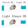 Mintice 19mm Bleu LED 12V Interrupteur à Bascule Bouton Poussoir Voiture Métal Interrupteur Momentané Lumière Intérieure Engine 