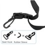 Sangle rembourrée pour saxophone Sax Strap avec crochet en métal, Sangle de Portage Noir